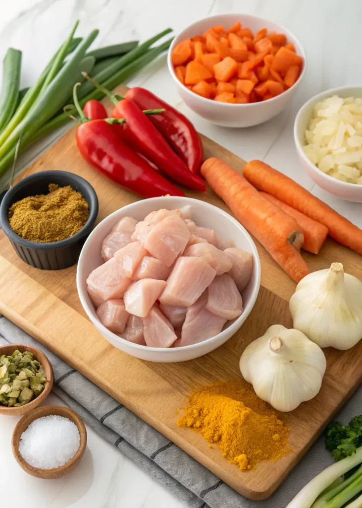 Chinese Chicken Curry ingredients